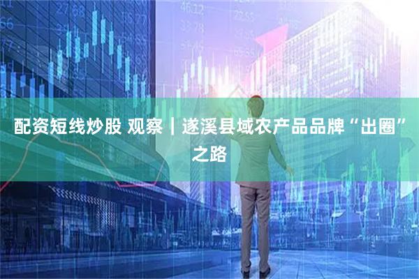 配资短线炒股 观察｜遂溪县域农产品品牌“出圈”之路